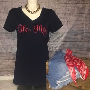 Venley Ole Miss V-Neck Tunic Top